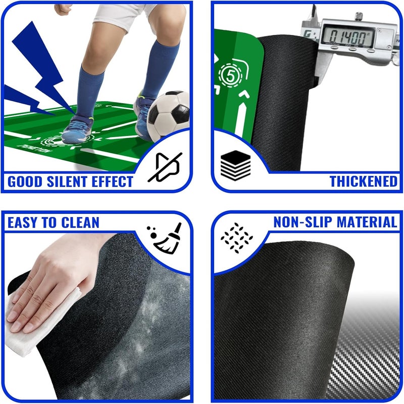 peneyon Soccer Training Mat with Adjustable Soccer Trainer - Non-Slip Soccer Training Equipment for Kids Youth to Boost Speed, Strength & Coordination | Soccer Trainer for Indoor/Outdoor Drills - Image 5
